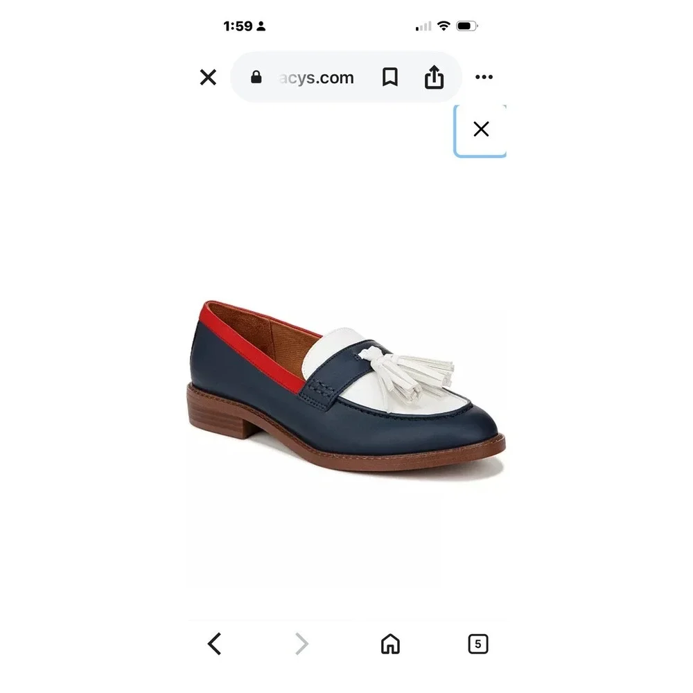 Franco Sarto Carolyn Low Profile Tassel Loafers 7 (c3) - Picture 8 of 8